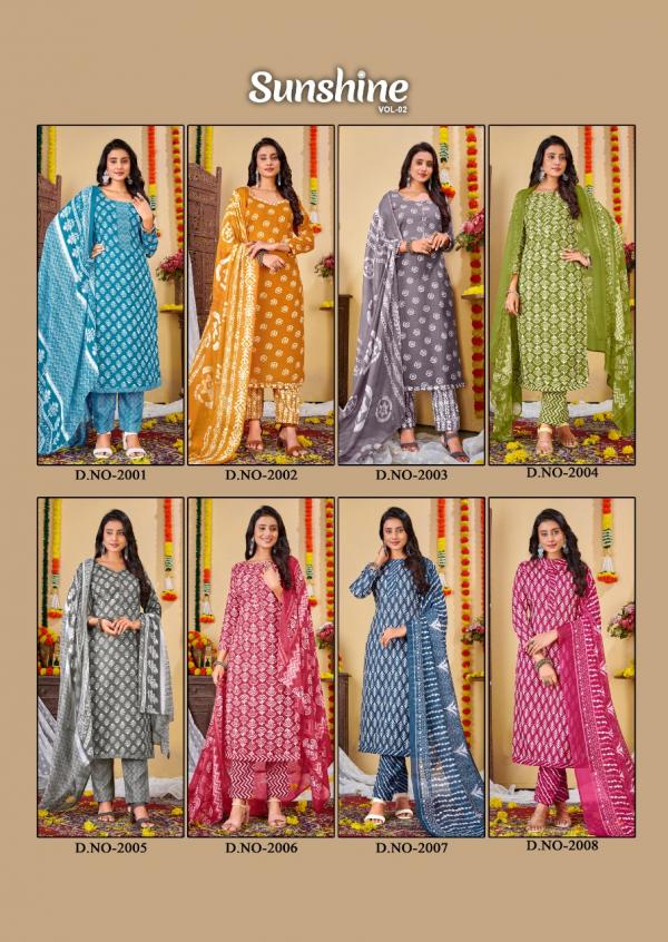 skt sunshine vol 2 cotton magic designer dress material